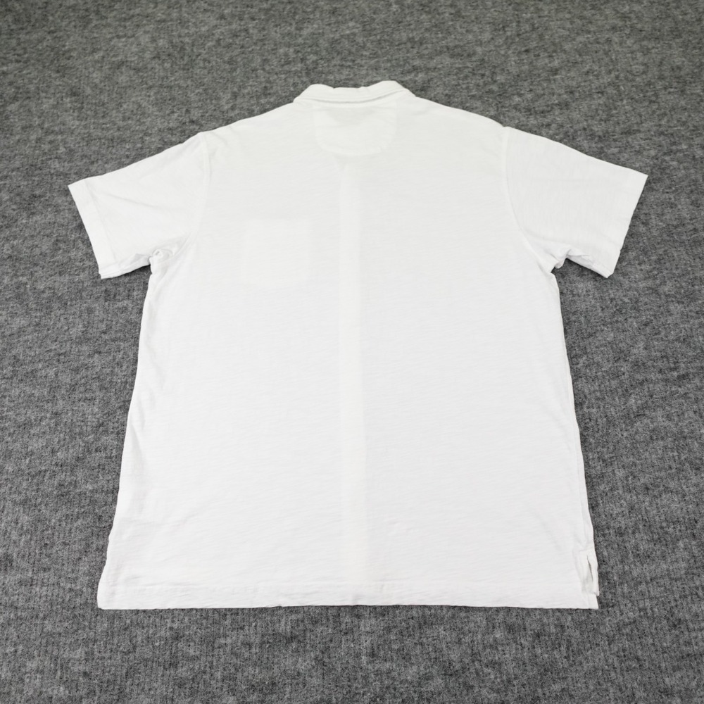 Onward Reserve Sunwashed Button Up Shirt Mens Large White Polo Textured Cotton - Picture 2 of 13